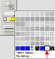 Всплывающее меню инструмента Pattern