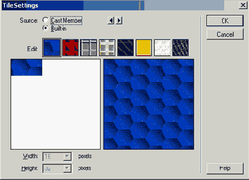 Диалоговое окно Tile Settings в окне Paint