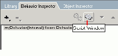 Кнопка Script Window на панели Behavior Inspector