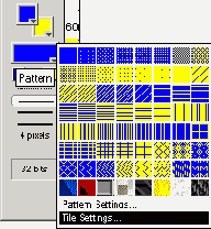 Опция Tile Settings внизу всплывающего