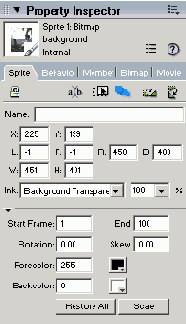  Sprite  Property Inspector